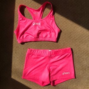 ASICS sports bra and shorts set
